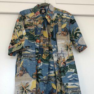 Retro Style Inside Out Printed Hawaiian Shirt